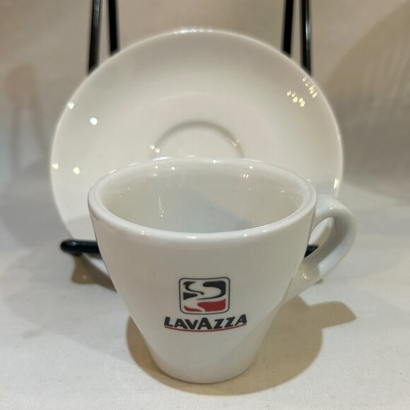 Set of 2 Lavazza Espresso Coffee Cup Saucer Set Made in Italy Tognana Porcellane - Picture 5 of 8